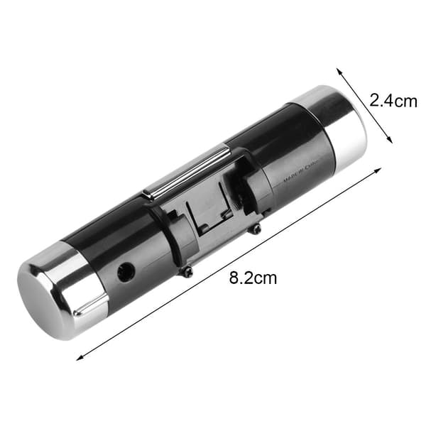 LCD-skjerm Digital klips på bilklokke Termometer Måler Bil (Blå bakgrunnsbelysning)