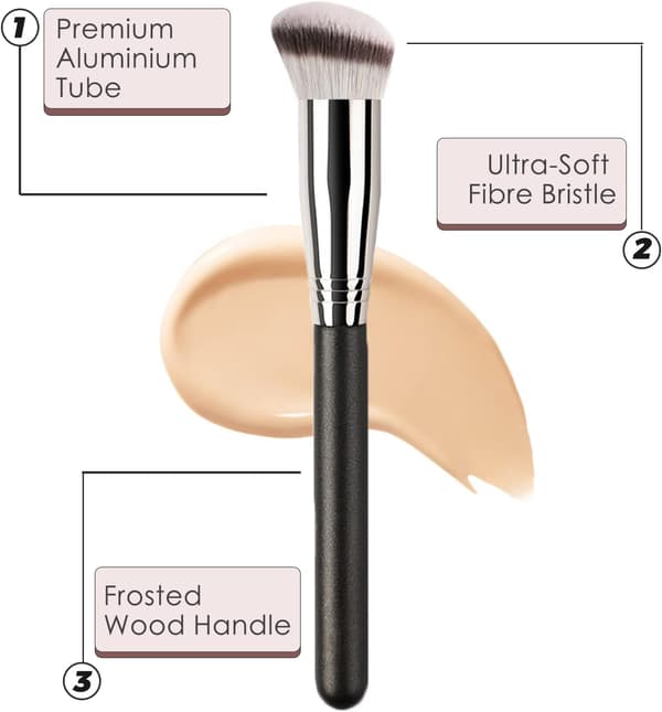 2-pak foundationbørste og concealerbørste makeupbørster til makeup, pudder, blush