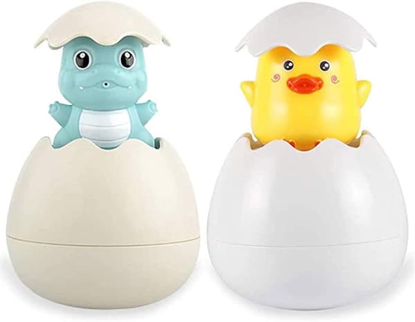 2 stk dinosaur sprayvannleke, vanningsvannblomst flytende egg søt til badekar
