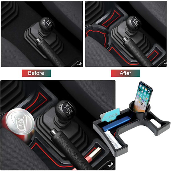 Jimny MT Armrest Förvaringslåda, Centerkonsol Organizer Fack, Röd Red