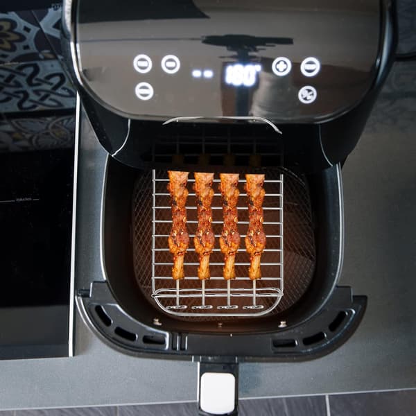 Airfryer-stativ, dobbelt airfryer-stativ, multifunksjonelt stativ for matlaging, damping, baking