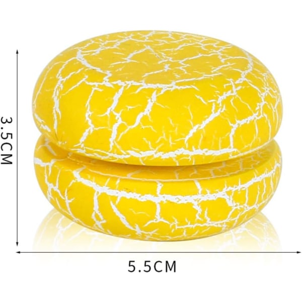 Wooden Kids Yoyo 1st, Wooden Crack Kids Yo-Yo leksak för barn - 5,5x3,5x5,5cm (gul) yellow