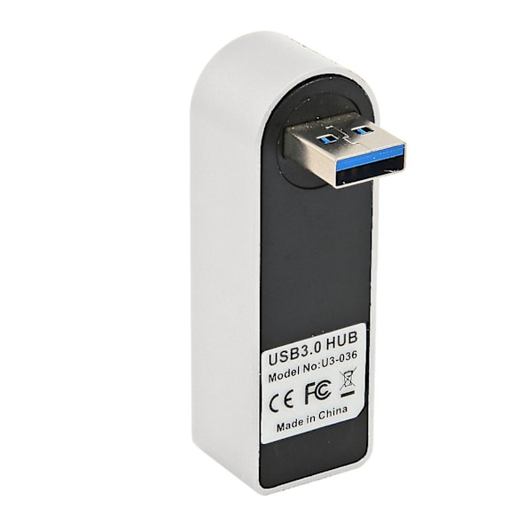 USB 3.0-hubb, USB-splitter, aluminium 3-portars mini USB 3.0-hubb, datahubb