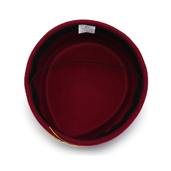 Kvinnors Shell Wool Stewardess Hat brittisk band Performance hatt (Röd) Red