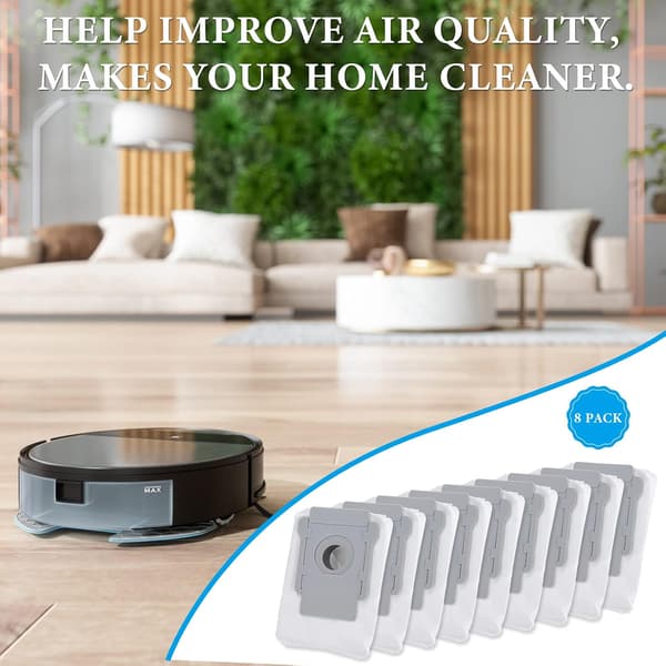 8-pack ersättningsdammsugarpåsar kompatibla med iRobot i7 s9 dammsugarpåsar