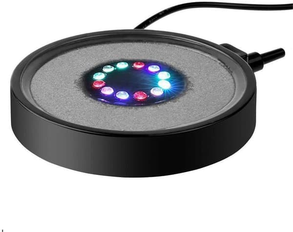 Akvarium LED Luftsten Plade, Akvarielufter med automatisk farveskiftende LED