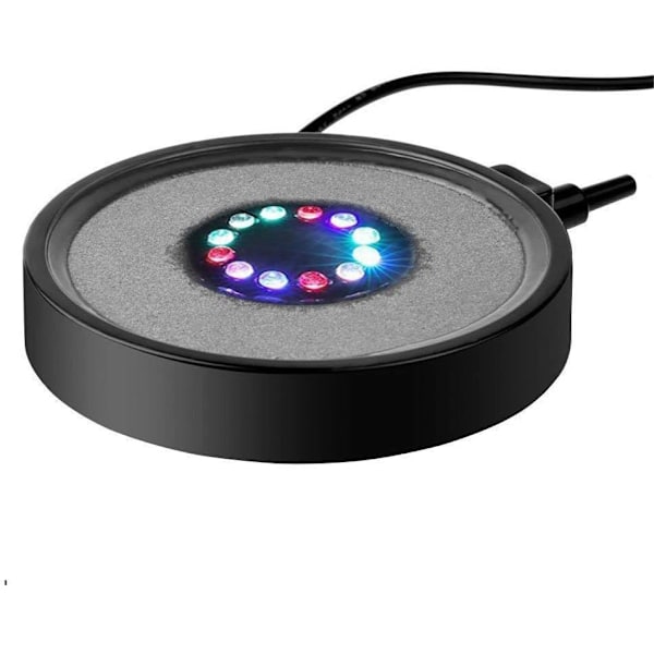 Akvarium LED-luftstensplatta, akvarieluftare med automatiskt färgbyte LED