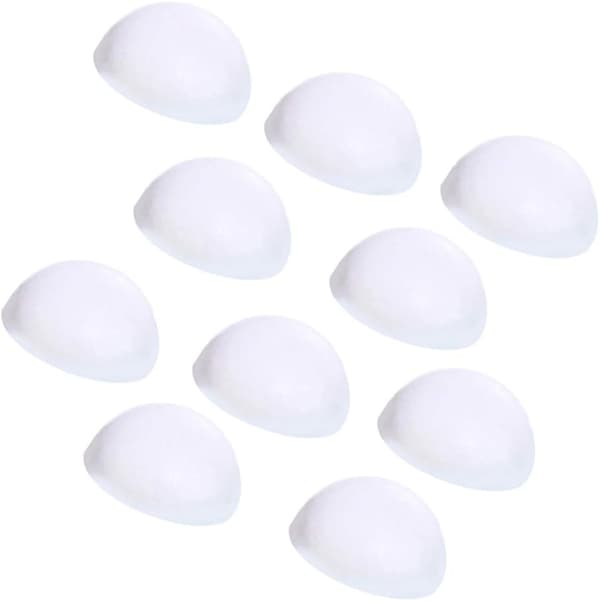 10 stk hvite skumkuler Halvkuleform Julehåndverkskule Kunstdekorasjon Styrofoam, 2 tommer