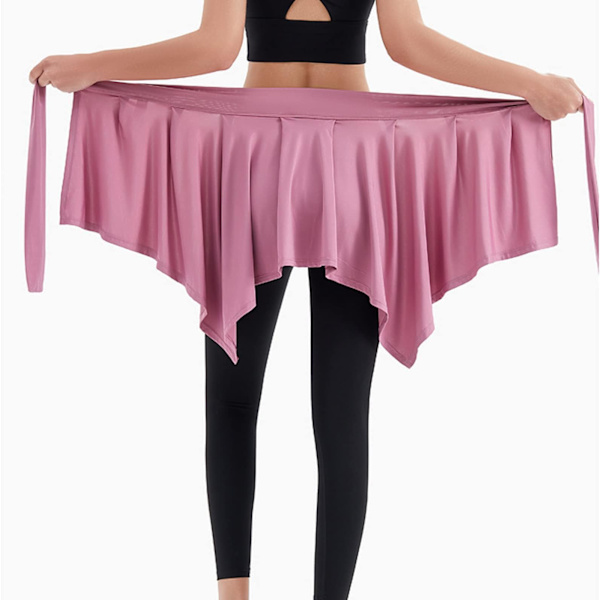 Kvinnor Flickor En Delad Remmar Yoga Balett Tennis Jogging Sport Tie Up Kjolar Cover Up（rosrosa） rose pink