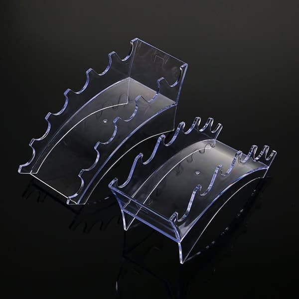 Akryl Penneholder Makeup Børste Organizer 6-rums Display Stand (5 Styk)