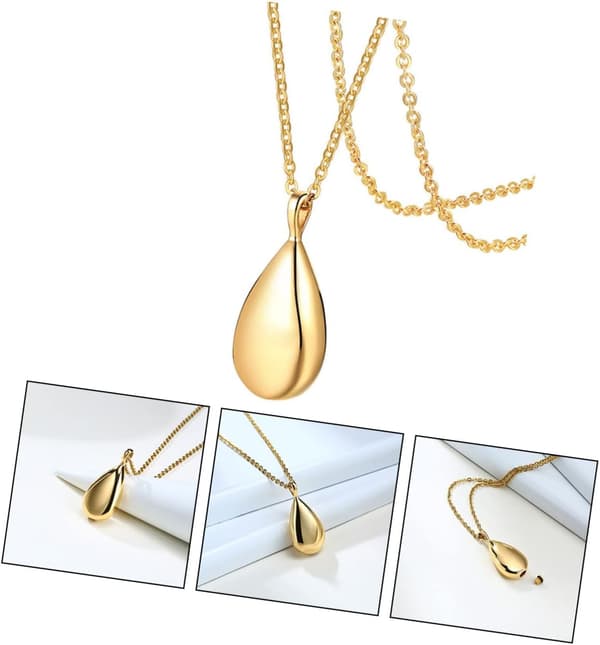 Parfume Vedhæng Diffuser Ask Dråbe Duft Essentiel Aromaterapi Mors Dag Gave (guld) Gold