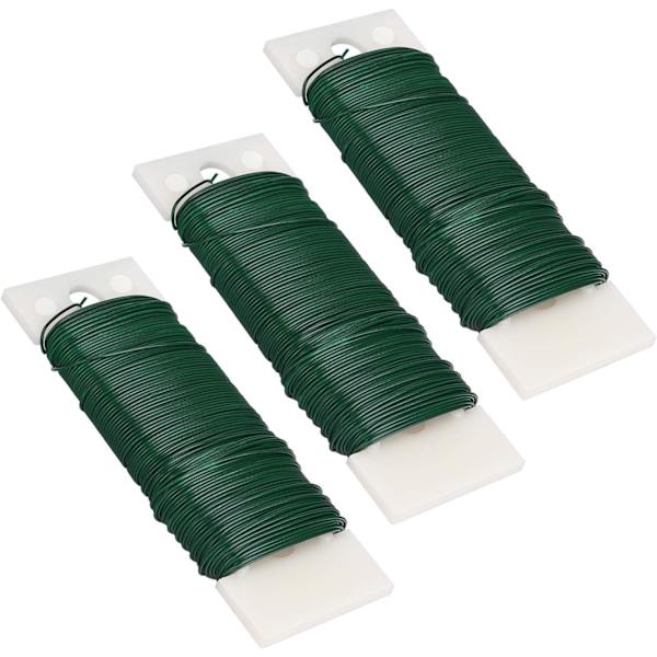 3-pack 114 Yards 22 Gauge Grön flexibel paddeltråd för hantverk 3pcs