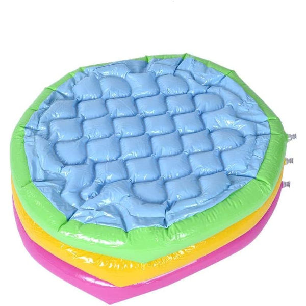 Toy Rund Pool, Tre-lagers Rainbow Uppblåsbar Leksak Bärbar Anti-flip Barn Handfat Badkar (86cm) 86 cm