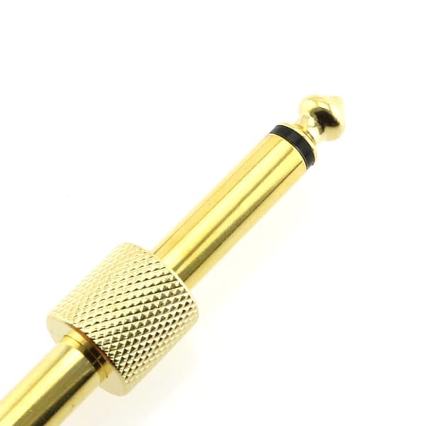 Forgyldt guitar-effektpedaladapterstik (guld) 2 stk.