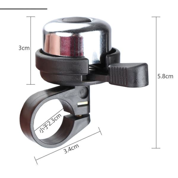 Cykelklocka Mini Aluminium Cykelring Horn Silver