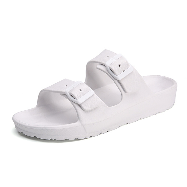 Herrsandal i klassisk stil med justerbar rem (vit 42) White 42