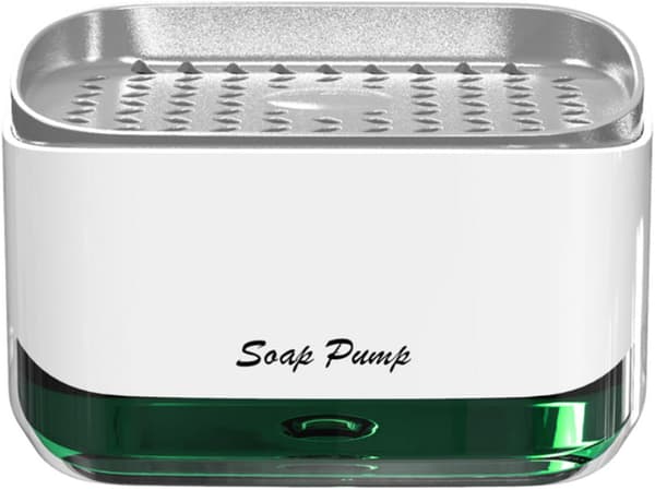 Sæbedispenser, opvaskemiddeldispenser med svampeholder, sæbedispenser, køkkensæbedispenser