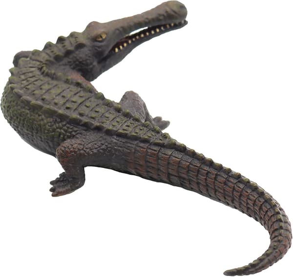 6,9 tommer realistisk krokodillefigur junglekrokodille dyrefigurmodel