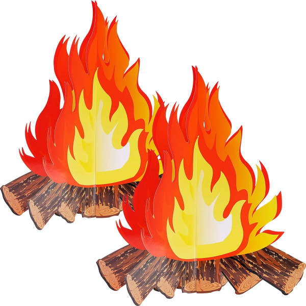 12 tums 3D Fake Flame kartong för Bonfire Party dekorationer