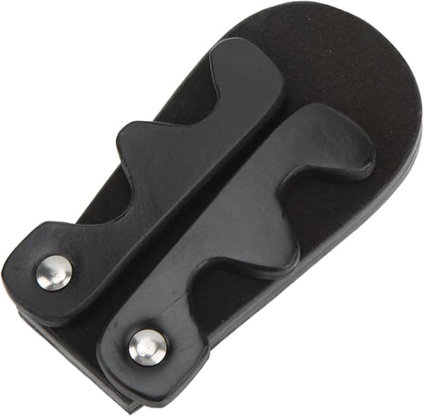 Bærbar foldbar køholder holder 4 køer mod bord, sadellæder billardkøholder pool