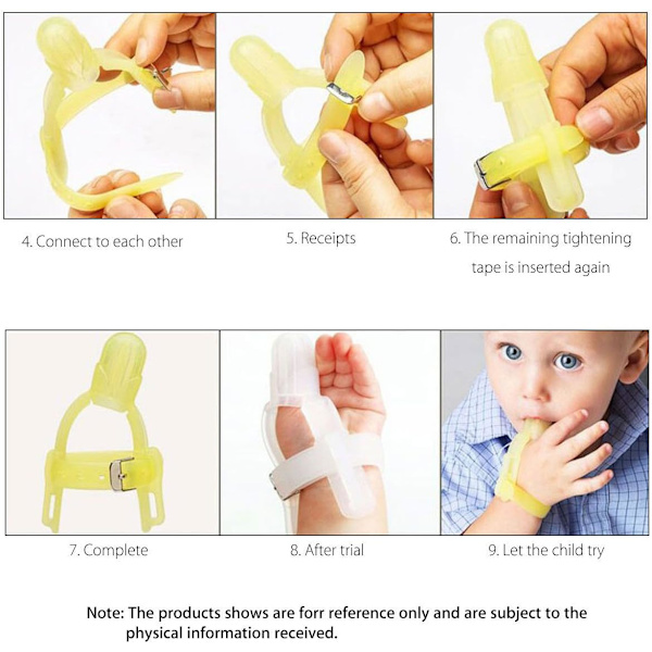 Stoppa finger Guard barn tumme sugning behandlingssats för 1-5 år baby barn, färg slumpmässig