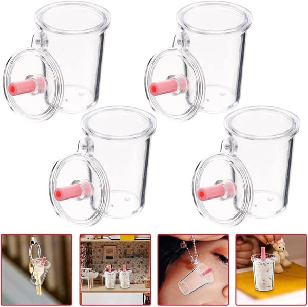 30 stk. mini kaffekopper nøglering miniaturekrus til miniature dukkehus tilbehør