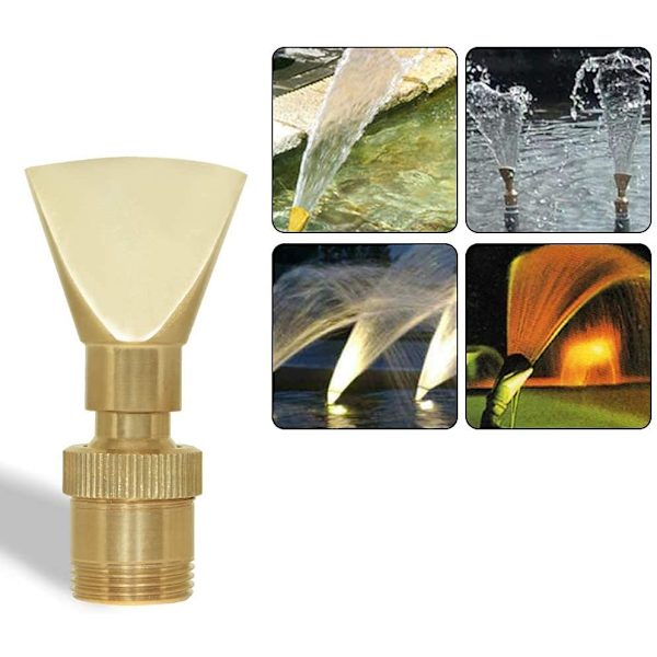 Vattenfontänmunstycke Spray 1/2\" DN15 och 3/4\" DN20 Mässing Smal Fläktformad Vattenspray Sprinkler