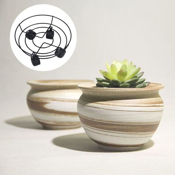 30 cm växtkruka runda hjul, Caddy trädgårdsplatta metallstativ, växt Caddy hjul planter blomkruka
