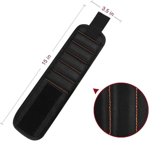 2-pak 15 magnetisk armbånd til at holde skruer, søm, borebits, gadgets, 2-pak