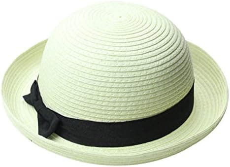 Melonhat, sommerstråhat til kvinder, sommerhat, solhat, havehat (56-58 cm, hvid) white