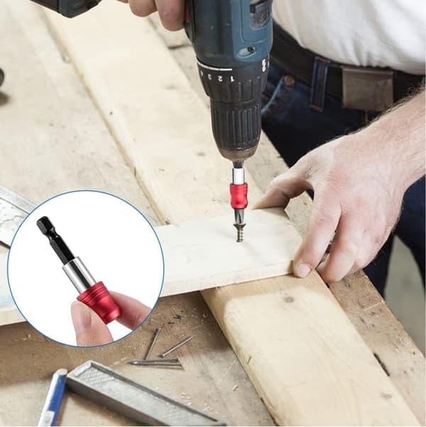 Hurtigskiftende bitsholder magnetpakke med 4 sekskantede magnetiske bitsholdere 60 mm 1/4 tomme bits