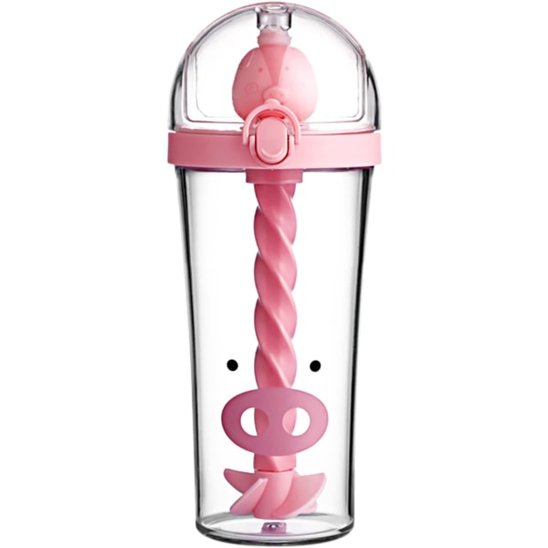 Drickskopp med lock och sugrör, 500 ml blandningskopp, Bubble Tea Cup, Portable Milkshake Cup