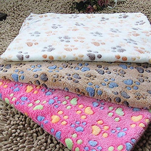 Myk varm dyrefleece matte seng beige dyr valp 60x40cm 60*40cm