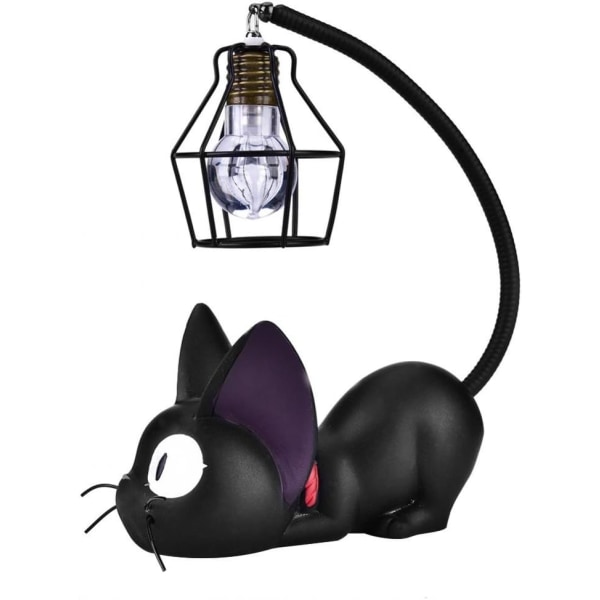 Black Cat Lamp Decor Resin Craft Bordslampa för Rumsbord Dekoration Present