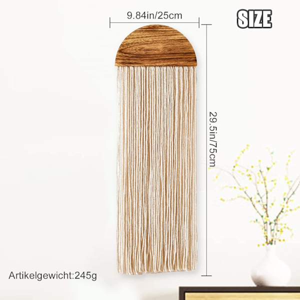Väggbonad, boho-dekoration, chic vävd väggmatta, 75 * 25 cm