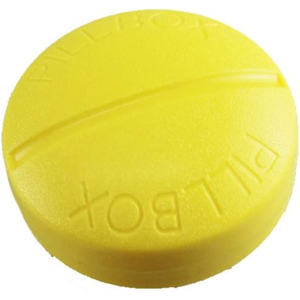 1 st praktisk och bekväm fyrdelad pillerbox, plast pillerbox för resor (slumpmässig färg)