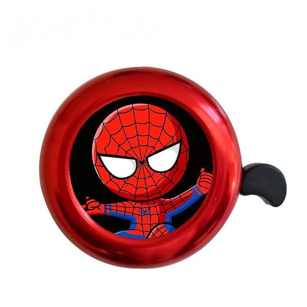 Aluminium cykelklocka cykeltillbehör, röd klocka spiderman