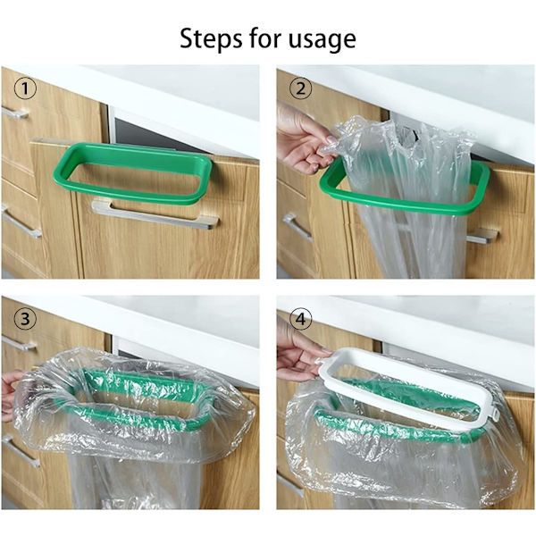3-pack soppåshållare för förvaring av soppåsar, bärbar soppåse för återanvändbar upphängning