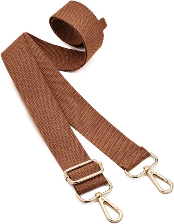1 stk. bred skulderrem til tasker, justerbar erstatningsrem til tasker Light Brown