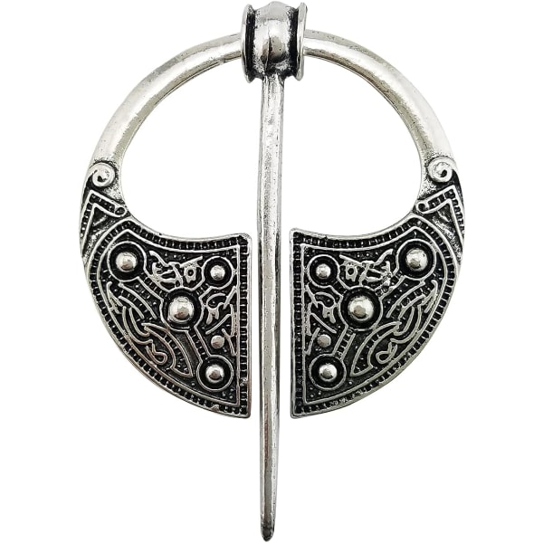 Viking Brosch Pin Spänne Kläder Kappa Pin Sjal Scarf Brosch Smycken （Stil2- Silver ton） color 6
