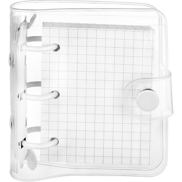 Mini 3-ring pärm med innerficka i PVC för reseplanerare