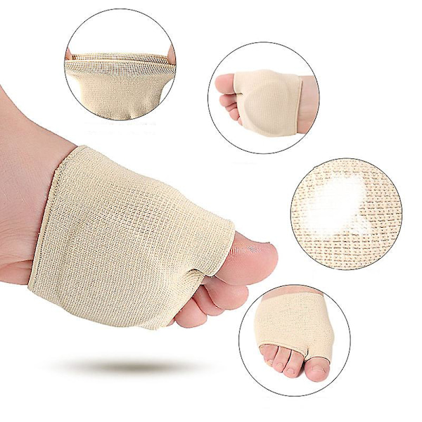 Antislip herr- och damfotdynor, framfotsdynor, hallux valgus fotskydd (hudfärg  L) skin tone l