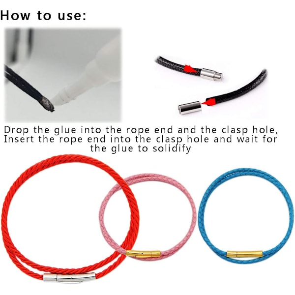 2-pack rostfritt stål smyckeskontakt 6 mm hål rör krok stängning DIY halsband repände snäpplås Gold