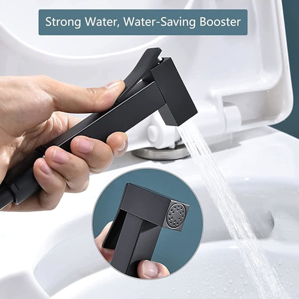 Bidet Sprayer, Svart Mässing Toalett Dusch Kit Väggmonterad Handhållen Bidet Sprayer Sprayer
