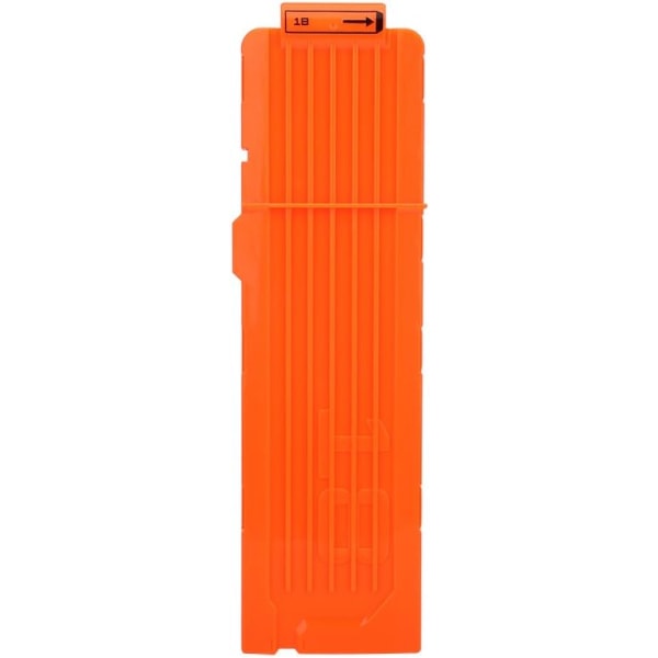 18-Dart Bullet Magazine Clip, Soft Bullets Clip för leksakspistol (transparent/ogenomskinlig) (orange)