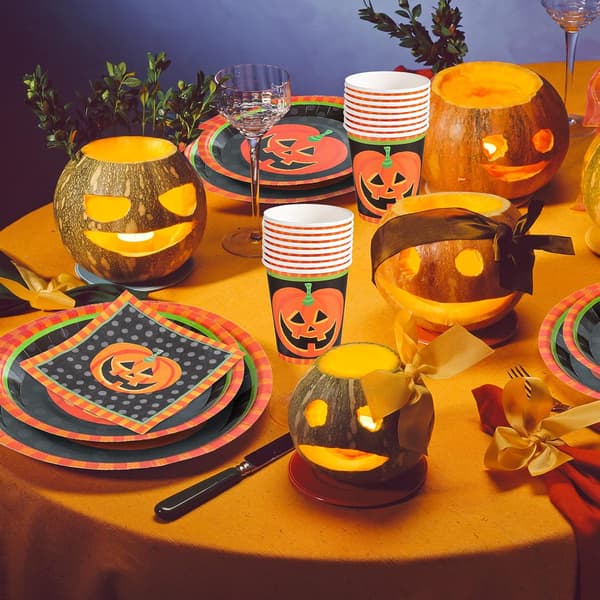 Halloweenfest Engangsbestik med Græskartema (4 specifikationer) 96 Stykker