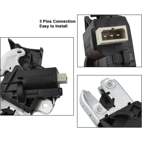Bakluckelås för VW Golf MK5 Jetta CC EOS Audi A4 A5 A6 A8 4F5827505D