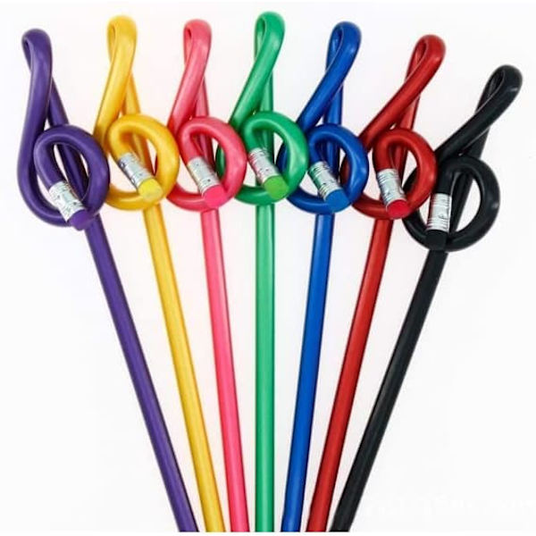 7-pack diskantklavpennor, tecknad notform penna set, giftset med giftpennor för barn, studenter, kontor