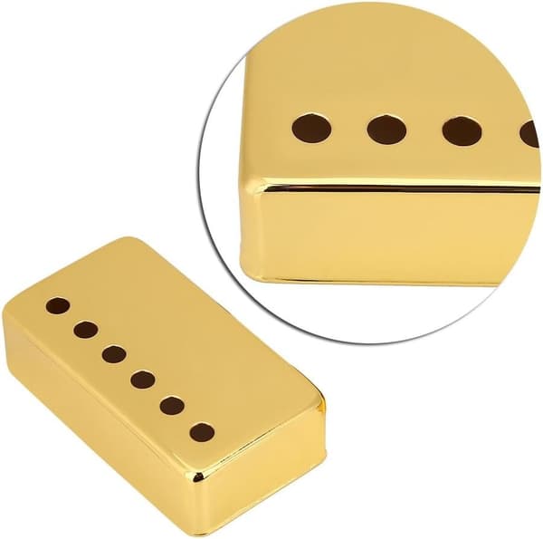 Sett med 2 gitarpickupdeksler for hals- og bro-pickup (gull)