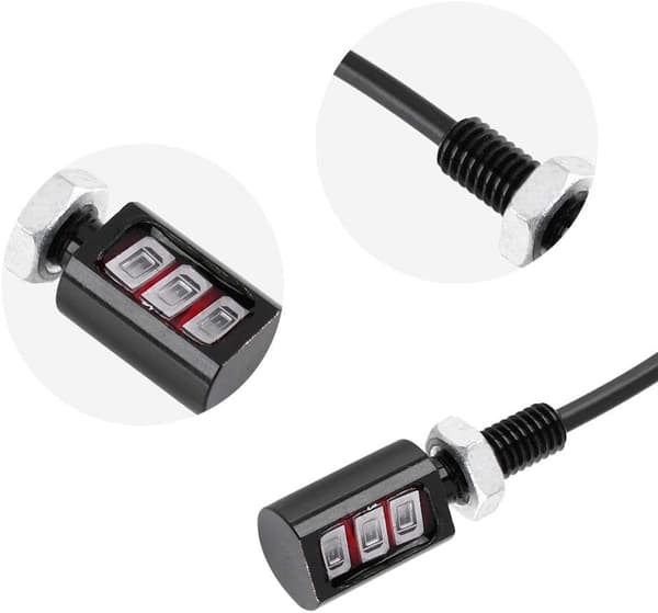 Nummerpladelys, 12V Universal LED Nummerpladelys, Skruebolt LED Pærer, 1 par (Blå) Blue